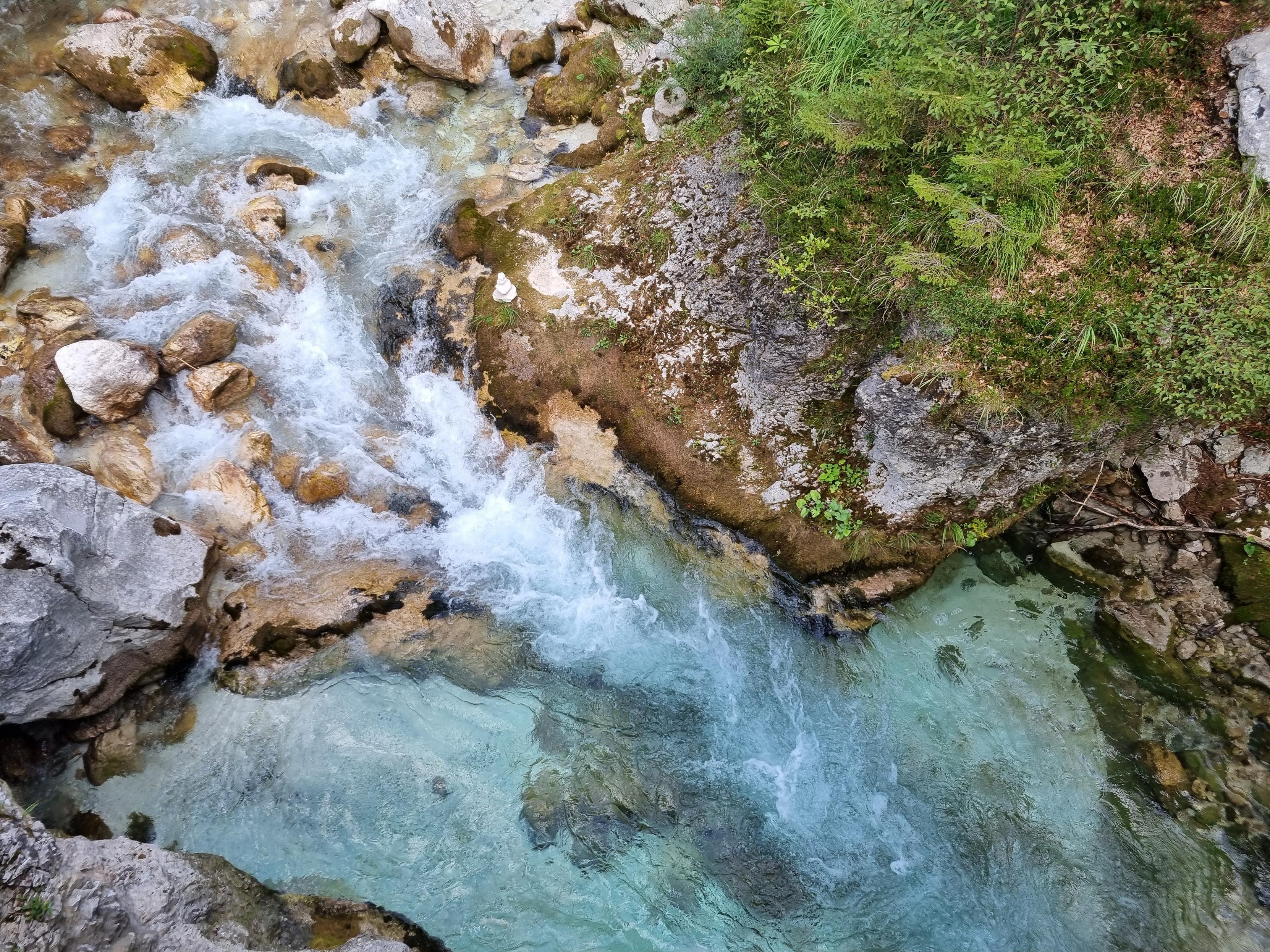 Bird eye view on a river