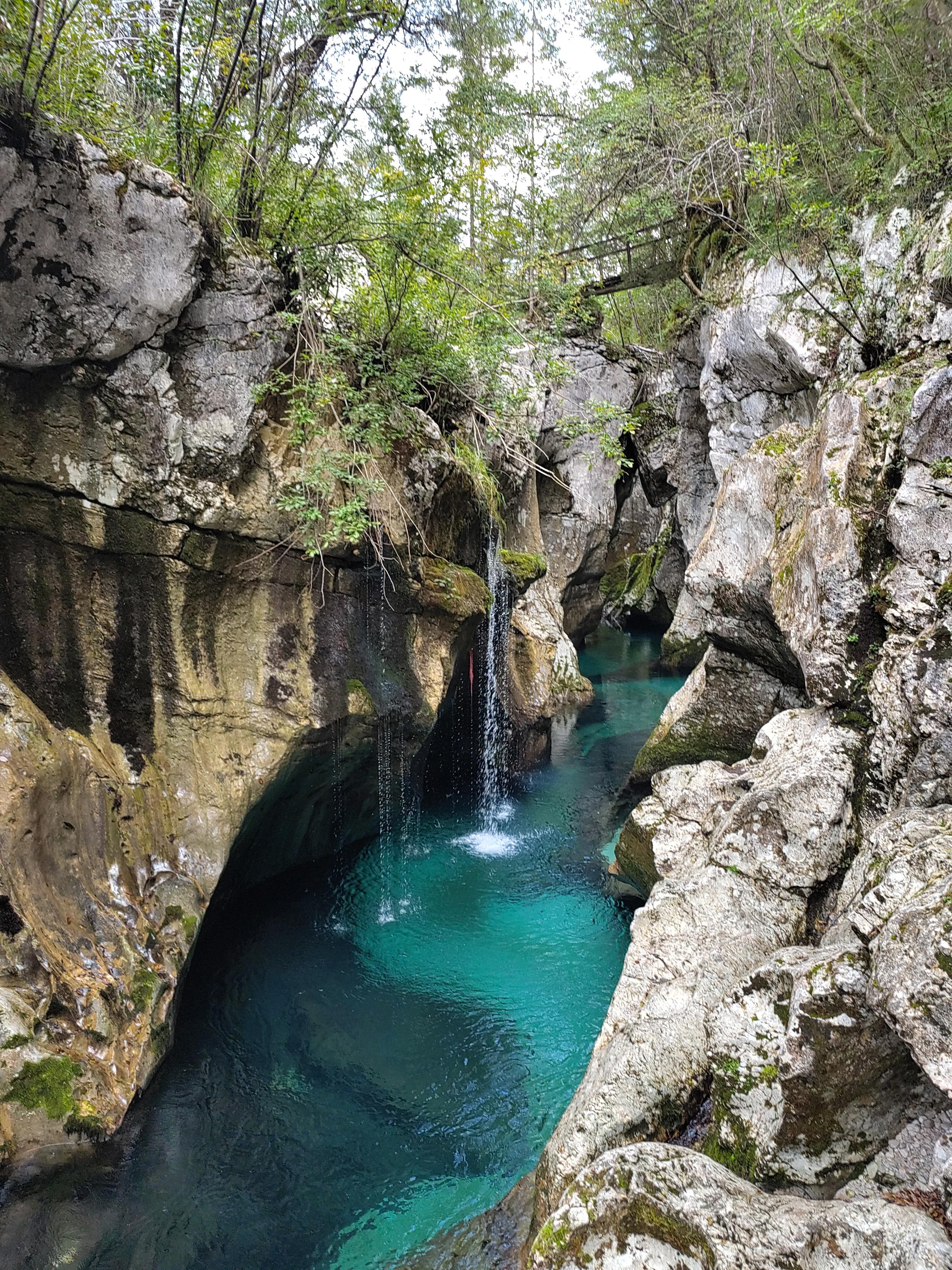 Small waterfalls in a gorge