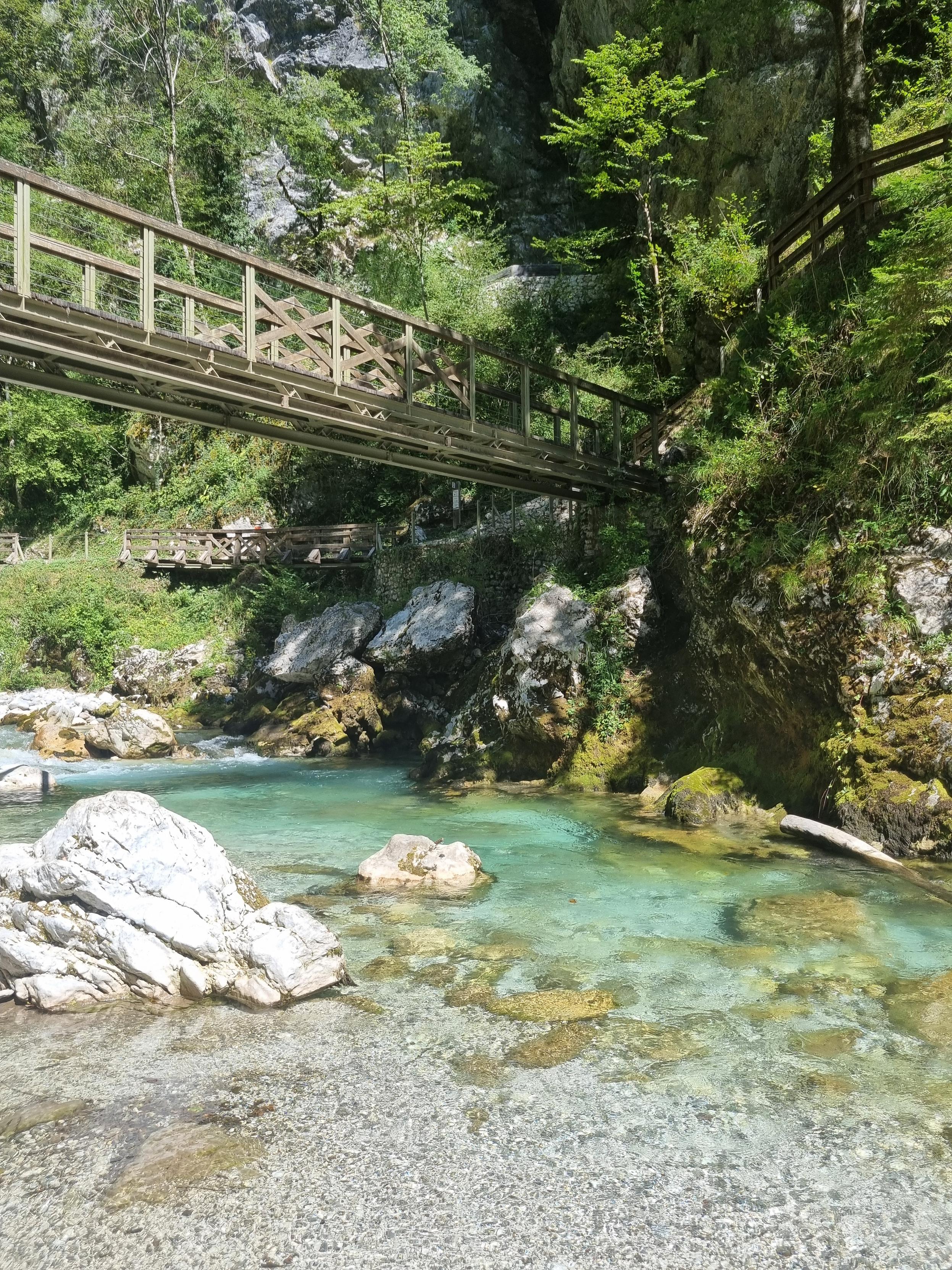 Bridge over turquoise water