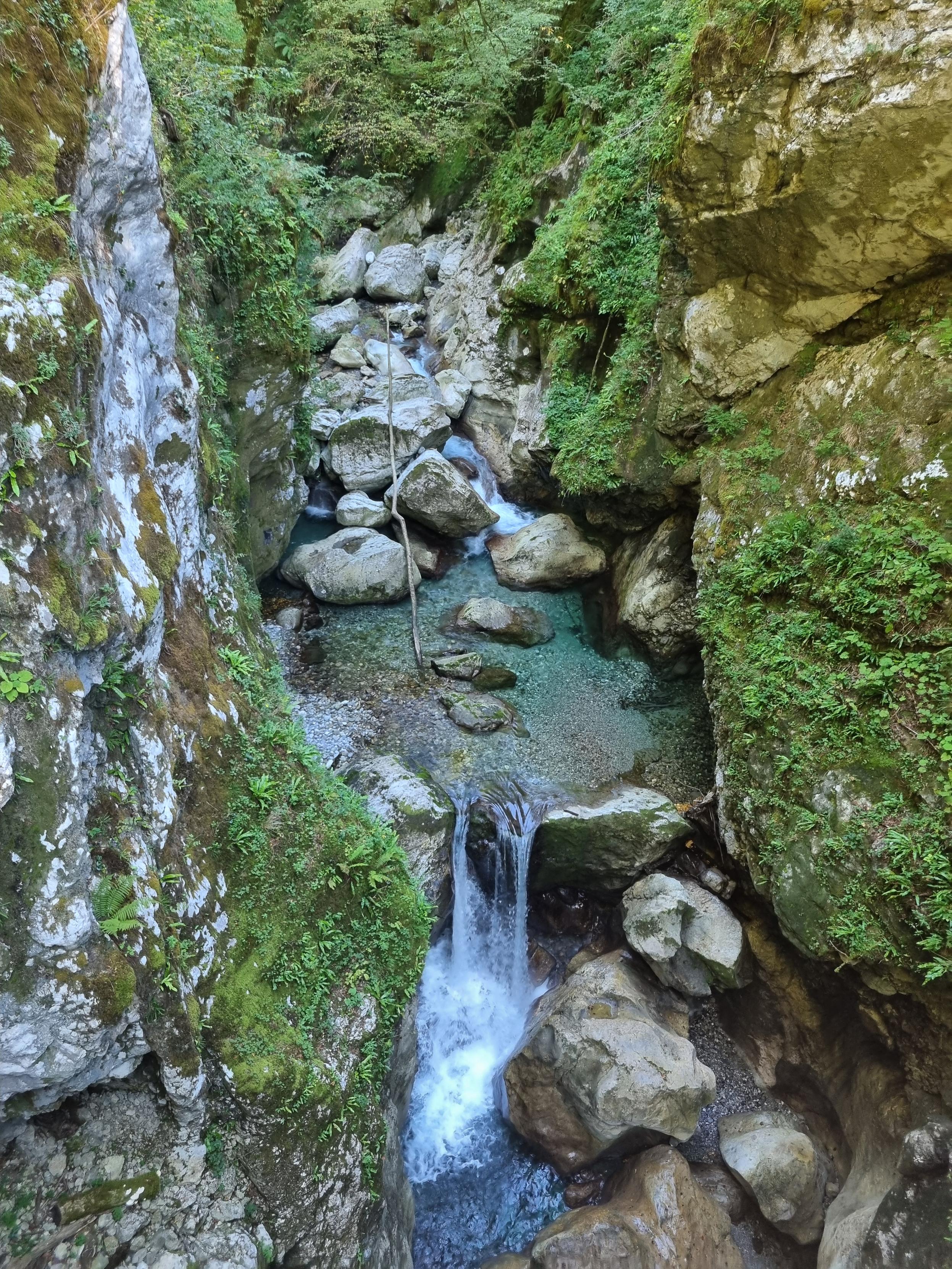 Waterfall in a gorge